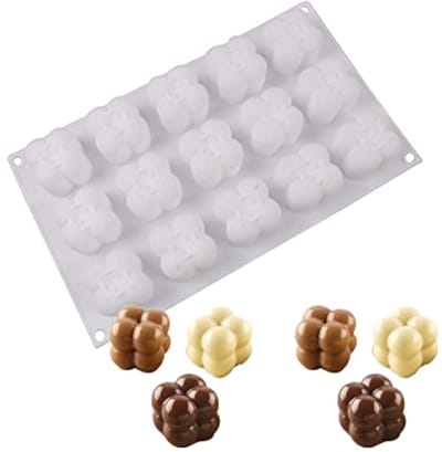 Dailygoods- Bakvorm Mousse Cake 15-holte - Siliconen Mallen - Antiaanbak - Food-grade - Vaatwasserbestendig - Flexibel en Duurzaam - Siliconen Mal