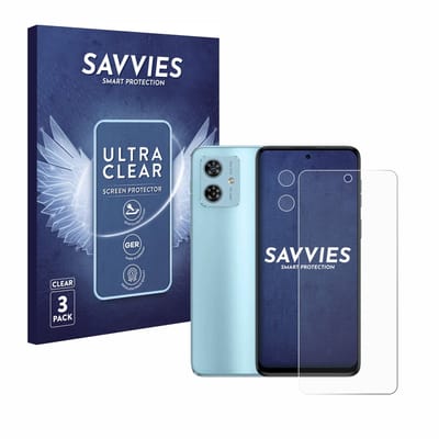 Savvies - Screenprotector voor Motorola Moto G54 (Voor+Camera) - Folie Beschermfolie transparant 6 Stuks