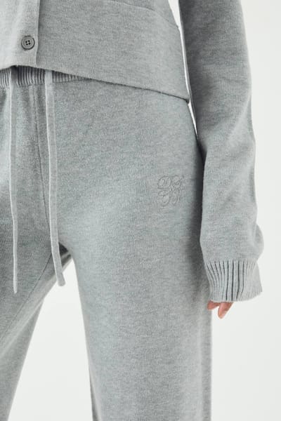 Dames DSGN Studio Gebreide Rechte Pijp Broek | Charcoal | Maat: 2XL