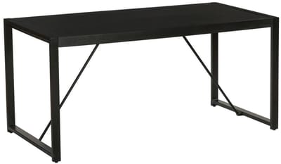 Eettafel Flora rechthoekig 160cm zwart duurzaam mangohout eetkamertafel
