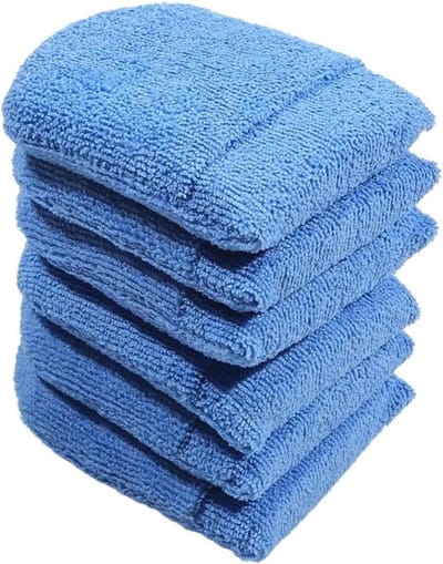 Autowas Applicator - Polijstspons Wanten - Auto Reinigen - Zachte Microvezel - 6 Stuks - Blauw