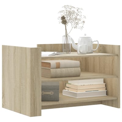vidaXL - Salontafel - 80x50x50 - cm - bewerkt - hout - sonoma - eikenkleurig