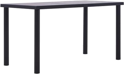 Eettafel - Eetkamertafel Maaltijdtafel - Binnen Eten - Strakke Moderne Lijnen - 140x70x75 cm - Zwart Betongrijs