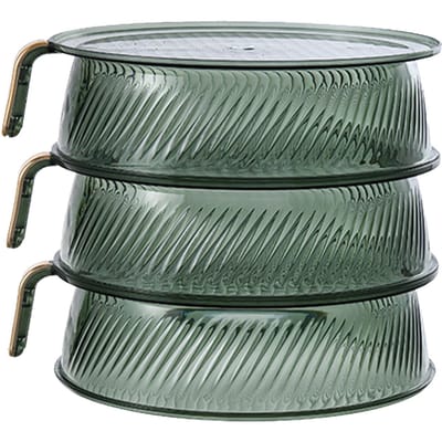 Transparant Groen Geïsoleerde Voedselafdekking Stapelbaar Meerlaags Stofdicht Thermisch Groenteopslag 3 Layer gray