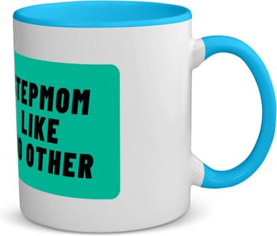 Akyol - stepmom like no other koffiemok - theemok - blauw - Moeder - geweldige moeder - niemand anders - verjaardag - cadeau - kado - bedankje - geschenk - 350 ML inhoud