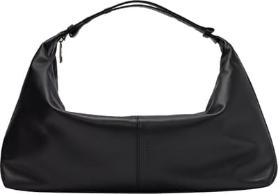 LIEBESKIND BERLIN Leren Schoudertas Paris Biker Hobo Bag Black Zwart