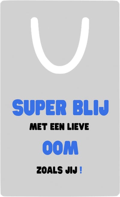 Hacebo® - super blij met een lieve oom zoals jij metalen boekenlegger - Oom - de liefste oom - verjaardag - cadeautje voor oom - oom artikelen - kado - geschenk Bladwijzer boekenleggers - 7.6 cm x 5cm