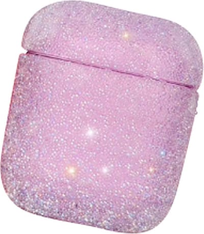 Airpods Apple Cover Case - Glitters- Beschermhoes - Geschikt Voor Airpods 1 / 2 - Paars