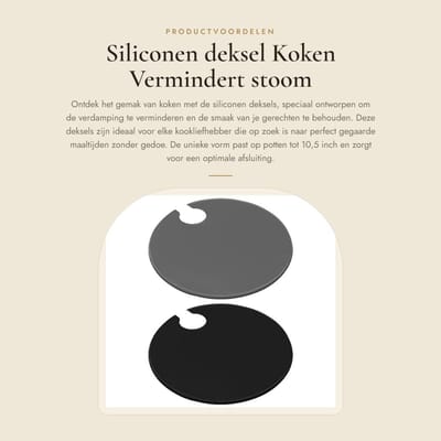 Dailygoods- Deksel 28 cm - Dekselhouder - Dekselopener - Sous Vide-deksel - Siliconen - Voedingskwaliteit
