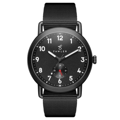Kronos | Zwart Outdoor Horloge met Zwart Nylon Bandje