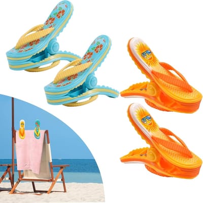 4 stuks, grote handdoekhouder, winddichte kunststof klemmen, quiltclips voor strandhanddoek, badhanddoek, tapijt, kleding