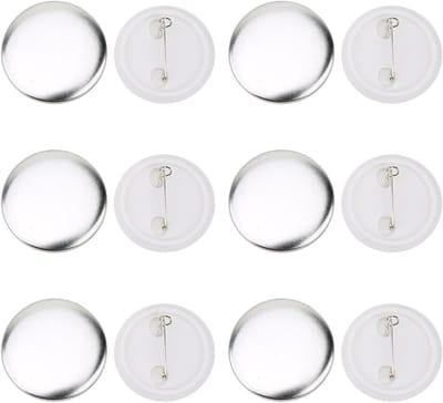 100 Sets Badge Pin Button Onderdelen voor DIY Knutselprojecten en Activiteiten met Kinderen
