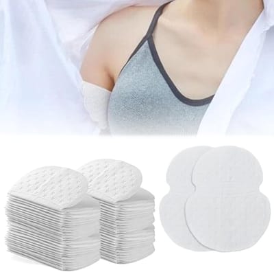 Verwisselbare Wipes voor Zweetbescherming, Antizweet, Onzichtbaar en Comfortabel voor Onderarmbescherming - 100 Stuks voor Optimale Frisse Gevoel