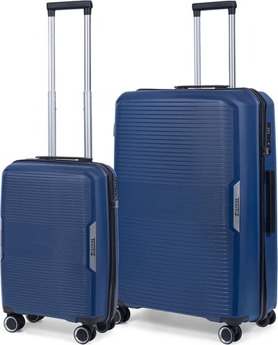 TravelZ Swinger Kofferset 2-delig- Handbagage 55cm + 78cm grote koffer - TSA-slot - Blauw