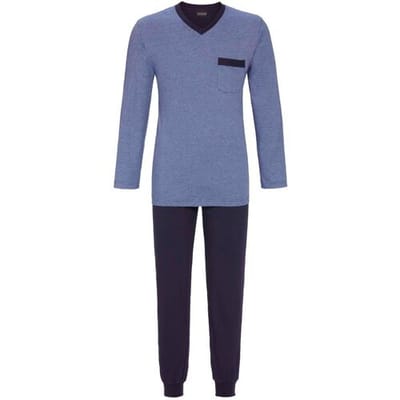 Ringella Blauwe heren pyjama katoen Blauw man L