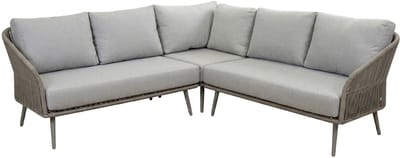 Hoek Loungebank Alezio | 3-delig | Latte & Camel