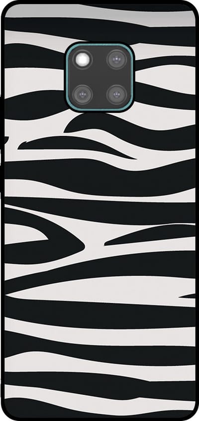 Smartphonica Telefoonhoesje Geschikt voor Huawei Mate 20 Pro met zebra opdruk - TPU backcover case zebra design - Zwart Wit geschikt voor Huawei Mate 20 Pro
