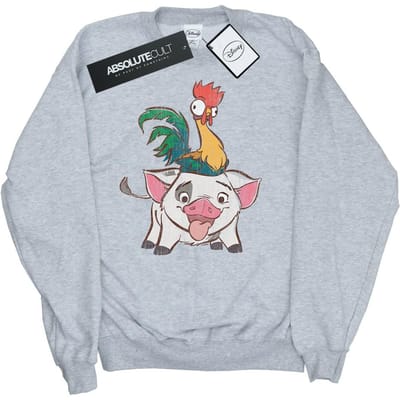 Disney Heren Moana Hei Hei en Pua Sweatshirt (Sportgrijs)