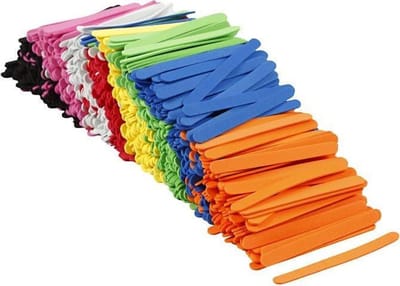 EVA Foam Ijsstokjes, L: 11,5 cm, B: 1 cm, dikte 2 mm, diverse kleuren, 1000 stuk