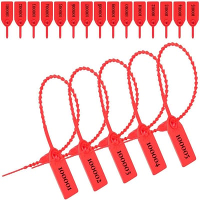 Brandblusser Manipulatiezegel - Veiligheidszegel - Brandbeveiliging - Polypropyleen Kunststof - 250 mm - Rood