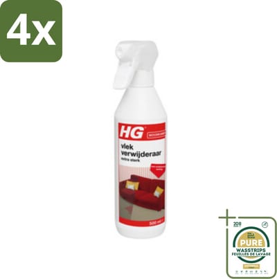 HG Vlekverwijderaar Extra Sterk 500 ml - Voordeelverpakking - 4 stuks - Tapijt schoonmaken - Meubelstof schoonmaken