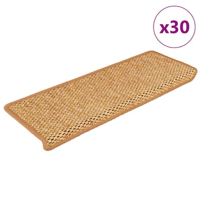 vidaXL - Trapmatten - zelfklevend - 30 - st - sisal-look - 65x21x4 - cm - sisal