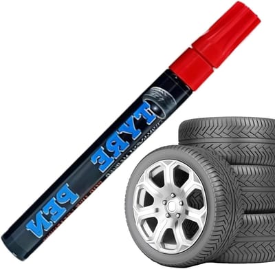 Bandenverf Pen - Autobanden Stift - Voertuig Decoratie - Weerbestendig - 14 x 2 x 2 cm - Blauw