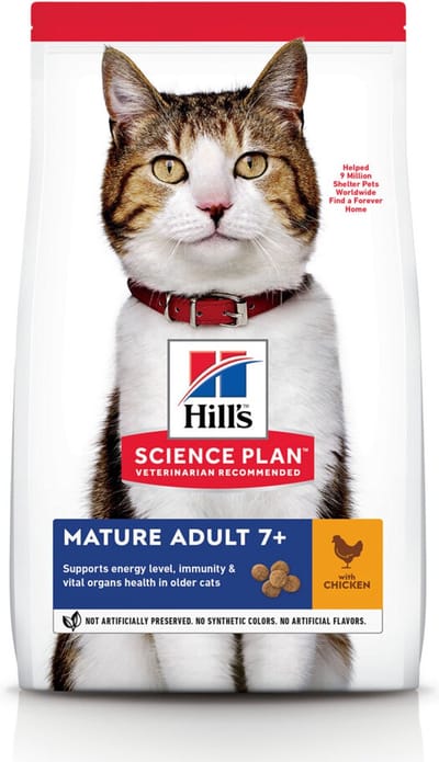 6x Hill's Science Plan Kattenvoer Mature Adult Kip 1,5 kg