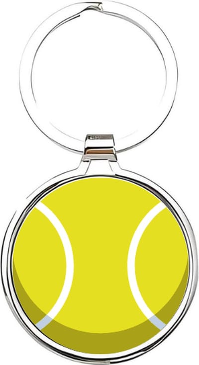 Akyol - tennis Sleutelhanger - Tennis - tennissers - cadeau - sport sleutelhanger - sport - gepersonaliseerd - tennissers - sleutelhanger voor tennissers - racket - sleutelhanger voor jongens - bal - sleutelhanger van een tennisbal - 4 x 7,5 CM