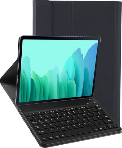 Hoesje - Geschikt voor Samsung Galaxy Tab A7 (2020) - Keyboard Book Cover - Toetsenbord Case - Hoes - Zwart