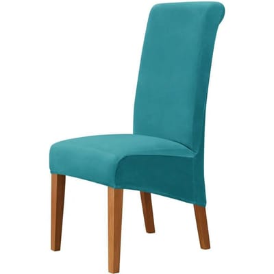 XL Grote Maat Slee Rug Stoelhoes Eetkamer Luxe Fluweel Sofa Stoelhoes Keuken Bureau Stoelhoezen Verstelbaar 1pc
