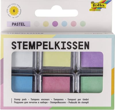 folia stempelkussen set 'Basic', 6-kleuren assorti
