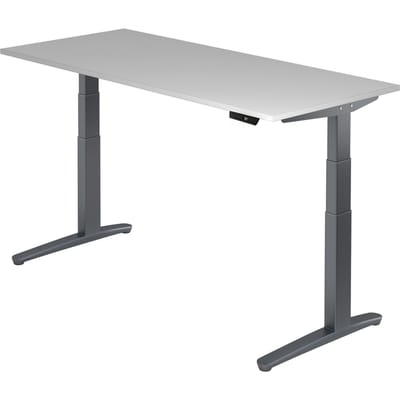 XBHM 19 GG | Bureau - Grijs 180 x 80 Tafelhoogte I Elektrisch in hoogte verstelbaar