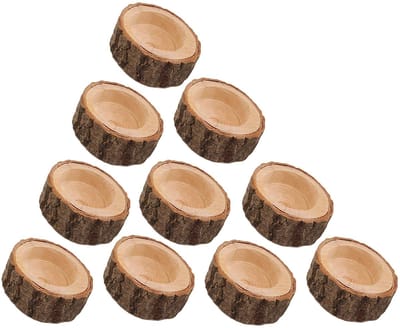 Omgoods - Kaarsenhouder - Houten Kaarsenstandaard - Bruin - Kandelaar - Decoratie voor Bruiloft en Feest - Uniek Design
