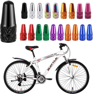 Ventieldopjes voor Fiets, Geanodiseerd Aluminium Multikleur Ventieldopjes, Franse Stijl, Stofwerend, voor Mountainbike, Racefiets, Wielrennen