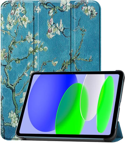 Hoesje Geschikt voor Apple iPad A16/A18 (2025/2026) - 11 inch (11e & 12e generatie) - Dun & Stevig - Trifold Bookcase - Hard Cover - Hardcover Book Case - Tablet Hoes - Bloesem