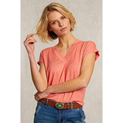 River Woods Orange V-neck T-shirt Short Sleeves Orange Size: XS | T-Shirts Outlet | Dames | Oranje