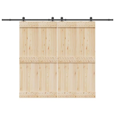 vidaXL - Doos - met - onderdelen - voor - schuifdeur - 305 - cm - staal - zwart