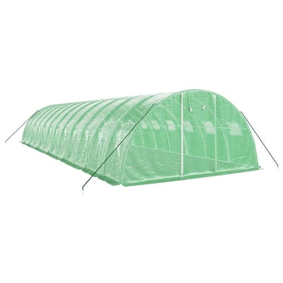 vidaXL - Tuinkas - met - stalen - frame - 48 - m² - 12x4x2 - m - groen