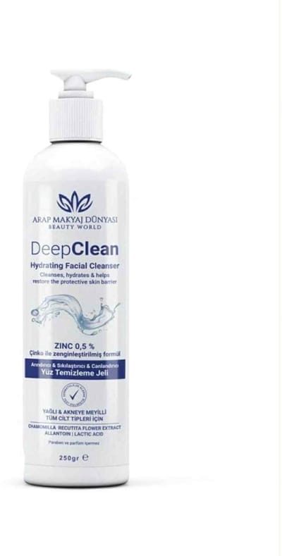 Arab Makeup World Arabische Gezichtsreinigingsgel - Zink 0,5% Zinkverrijkte formule - Hydraterende - Zuiverende - Verstevigende & Revitaliserende Gel - Helpt de beschermende huidbarriere te herstellen - Voor alle huidtypes - Vet & Acne Gevoelig 250gr