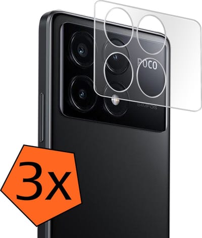 Camera Lens Protector - 3 Stuks - Geschikt voor Xiaomi Poco X6 Pro - Camera Screenprotector - Gehard Glas - Beschermglas - Tempered Glass - Screen Protector