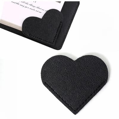 Bookmark - Boekenlegger – Hartvormig – Bladwijzer - Boek Accesoires – Boek – Boeken Legger - Zwart - LOUZIR