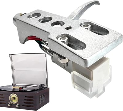 Platenspeler Naald - Vervangende Naald - High Fidelity Geluid - Beweegbare Magneet - Standaard Afmetingen - Zilver