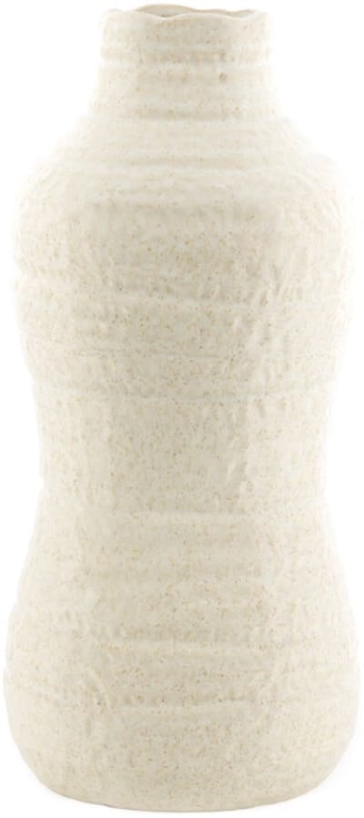 Aardewerk vaas curve beige