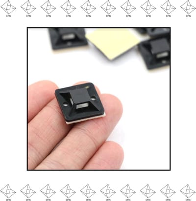 ***"50 Stuks Zelfklevende Plakzadels - Kabel Plakvoet Voor Tyraps & Kabelbinders - 20x20mm Voetstuk" - van Heble® ***