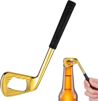 Unieke Flesopener in Golfclubvorm, Perfecte Gouden Cadeau voor Golfers, Ideaal voor Feestjes en Bars