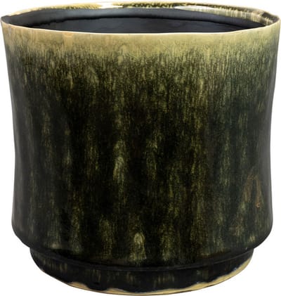 Ter Steege Bloempot Geglazuurd Groen-Multicolour D 17 cm H 15 cm Opening 15 cm