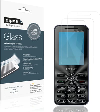 dipos – 2x Pantserfolie geschikt voor GFive Ultra Pro | 9H Screenprotector