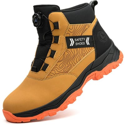 Heren Veiligheidsschoenen Waterdichte Werkschoenen Puncture-Proof Antislip Sneakers Stalen Neus Beschermende Schoenen Draaiknop Winterlaarzen 38