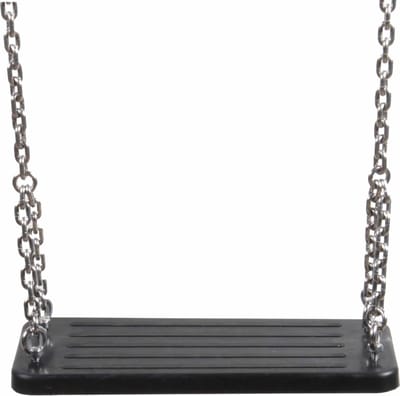 Swingking Schommelzitje Rubber Zwart En Ijzeren Ketting